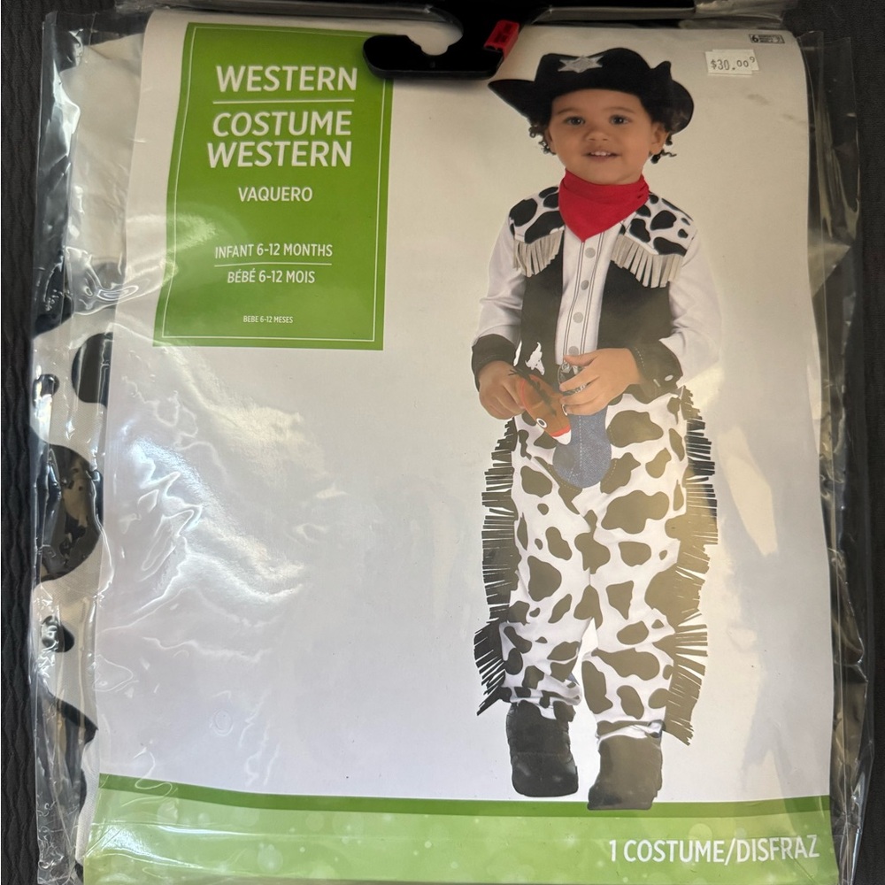 Infant Western Cowboy Costume – 4 Piece Set (6–12 Months)